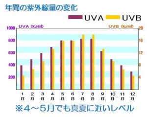 年間の紫外線量